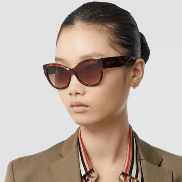 BURBERRY SUNGLASSES BE 4294 3904/13 54-17-140 DARK HAVANA / BROWN GRADIENT ITALY - Picture 4 of 8